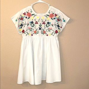 Embroidered Mini Dress